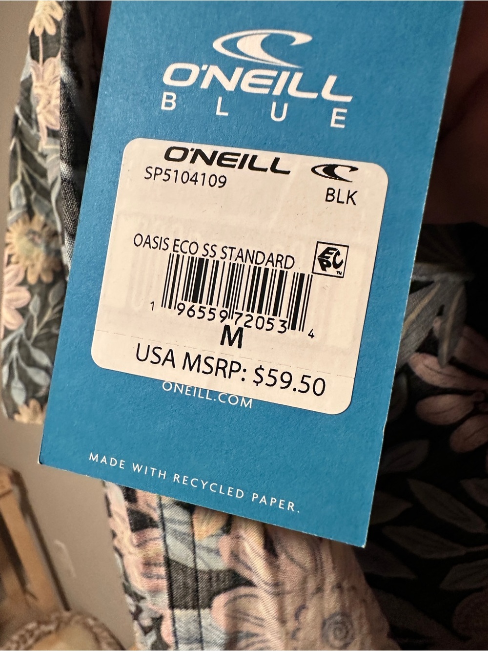 Medium | O’Neill | Black Floral Button-Up Shirt | Tropical Hawaiian - Picture 4 of 7